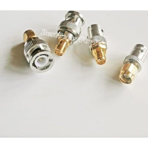 4pcs/Set Connector BNC Male Jack To SMA Female Plug RF Connector Adapter Test Converter