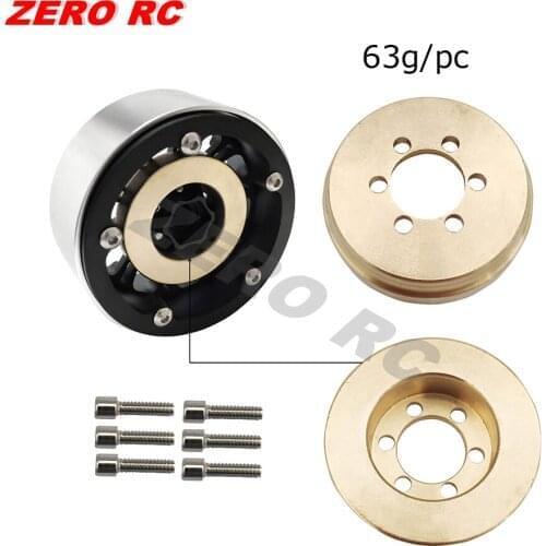 2Pcs Wheel Rim Hub Brass Counterweight 63g For 1.9 2.2Inch VP Wheel Or 6Pcs Hole Wheel Rim TRX-4 SCX10 D90