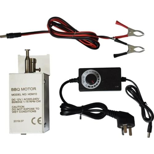Cyprus AC/DC BBQ Spit Rotisserie Accessories 15KG Motor For Camping