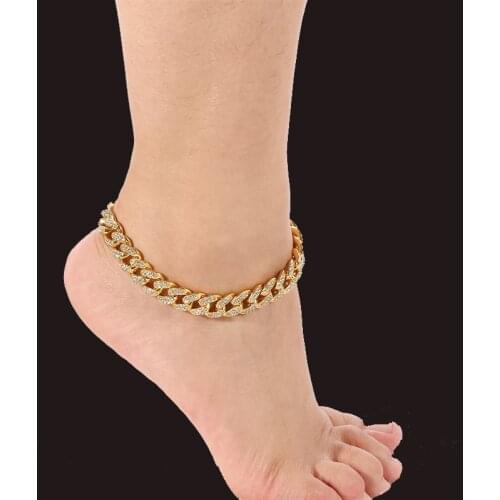 Free Shipping Hip Hop 255MM long Anklets For Women Quenching Summer Beach Ankle Bracelet Foot Leg Chain Jewelry 2021 NEW