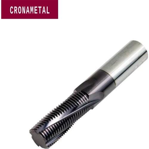 CRONAMETAL Solid Carbide UNC/UNF Helical Flute Thread Milling Cutter 1/4-28UNFXD6,5/16-24UNFXD8,1/4-20UNCXD6,7/16-20UNFXD10,5/16