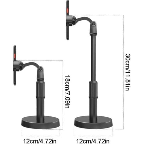Live Streaming Holders Mobile Phone Mounts Adjustable Desktop Smartphone Stand 77UB