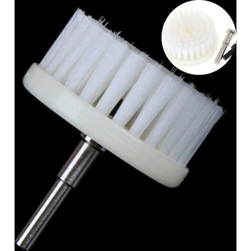 For Cleaning Car Carpet Bath Fabric Brush Head Soft Drill Powered White 60mm