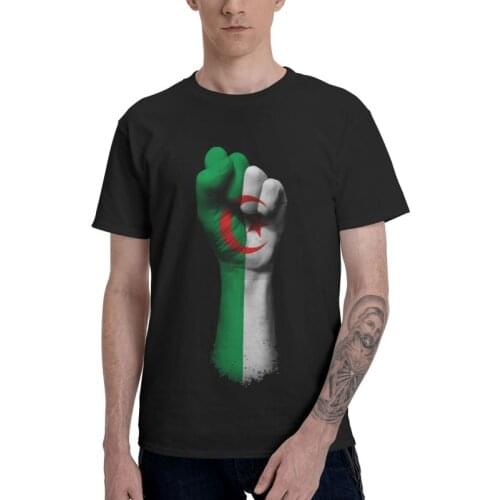 Flag Of Algeria T Shirt Men Cotton Printed T-shirt Harajuku Tshirt Short Sleeve Algerian Pride Tees Tops