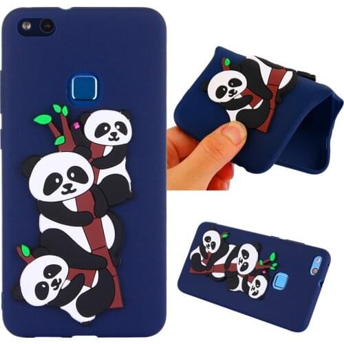 Huawei P10 Lite P10Lite 2017 Case Cute Animal Relief Panda Silicon TPU Skin Soft Back Cover Case for Huawei P10 Lite WAS-LX1