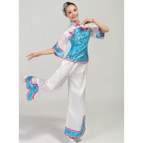 Chinese classical dance costumes yangko dance sequined costumes female national dance drum wear stage performance clothes