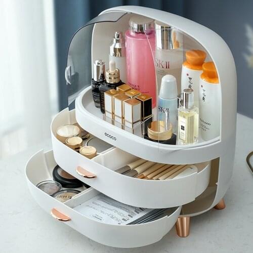 Large Capacity Cosmetic Storage Box Makeup Drawer Organizer Jewelry Nail Polish Makeup Container Desktop Sundries Storage Box