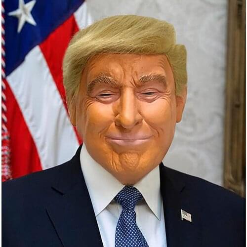 Halloween Adult Cosplay Costumes Great Leader Trump Latex Mask Carnival Party Fancy Disguise Props Stage Performance Headgear