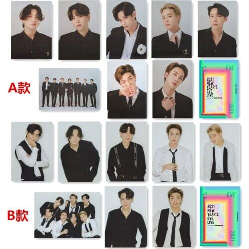 KPOP Bangtan Boys Poster Lomo Cards Postcards 2021 NEW YEARS EVE LIVE Card Fans Collection JIMIN JUNG KOOK JIN SUAG J-HOPE RM