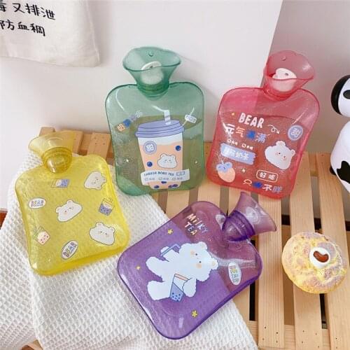 Water Injection Bag Explosion-proof Water Filling Warm Water Bag PVC Lovely Small Pure Foot Warmer Trumpet Warm Hands treasure