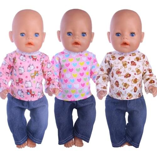 Cute Style Lace Border Doll Clothes Animal Love For 18 Inch American Doll & 43 New Born Baby Items,Our Generation,Gift For Girls