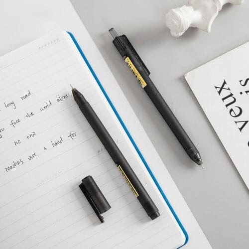 Mohamm 0.5mm Black Ink Rolling Ball Gel Pen Office School Writing Supplies