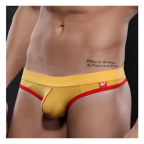 Mens Sexy Underwear Hole Mesh Quick dry Breathable Net Tanga T-back G-Strings & Thongs