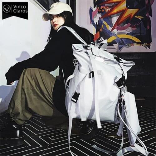 2 Set Simple Trend Cool Design Mens Backpack Lightweight Male Travel Bag Fashion Harajuku Style School Backpacks for Teenagers