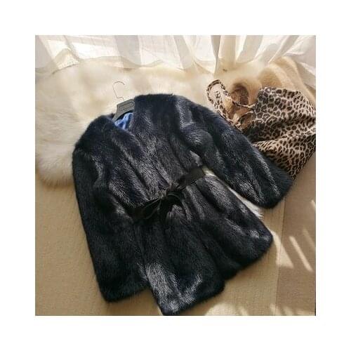 Top brand High-end New Style Fashion Women Faux Fur Coat S54 high quality
