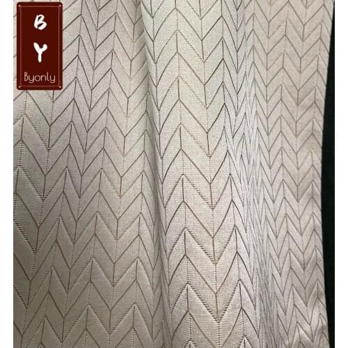 New Chinese Post-modern High-precision Geometric Curtains Finished Custom Blackout Curtains for Living Dining Room Bedroom