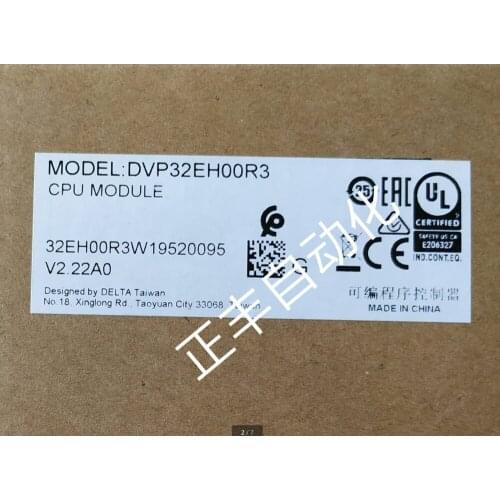 New DVP32EH00T3 PLC EH3 / EH2 Series 100-240VAC 16 DI 16 DO Transistor Output NPN Replace DVP32EH00T2