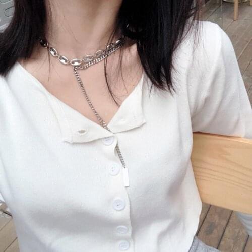 New style stitched pig nose chain European and American fashionable clavicle chain lady Choker clavicle Necklace