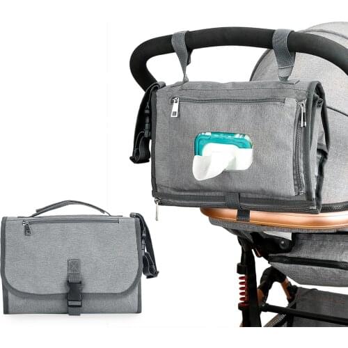 Diaper Changing Pad, Portable Changing pad for Newborn boy & Girl Baby Changing Pad with Smart Wipes Pocket Waterproof Travel