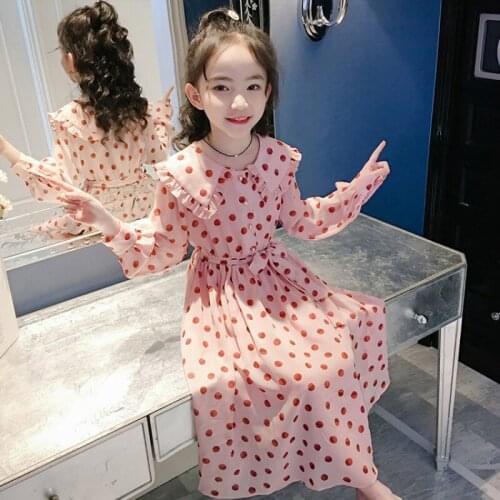 Girl Dress Kids Baby Gown 2021 Elegant Spring Autumn Toddler Formal Party Outfits Sport Teenagers Dresses Cotton Children Clothi