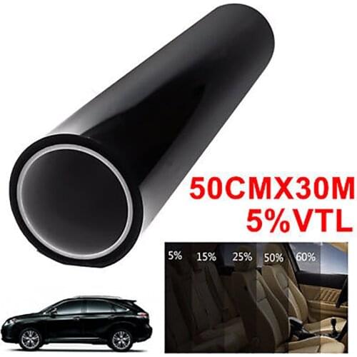 50cmX152cm VLT5% IR90% rejection durable Nano Ceramic solar car window film
