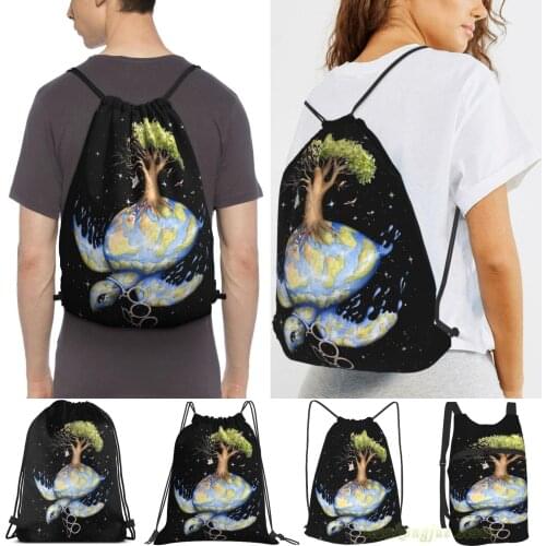 Endangered - Global Warming And Climate Change Men Outdoor Travel Gym Bag Waterproof Drawstring Backpack Women Fitness Bags