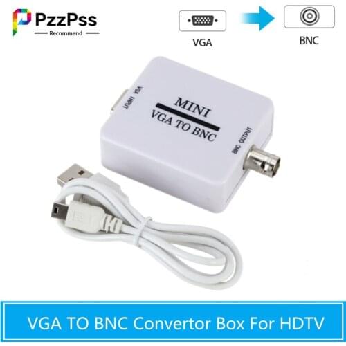 PzzPss Mini HD VGA to BNC Video Converter Convertor Box Composite VGA to BNC Adapter Conversor Digital Switcher Box For Monitor