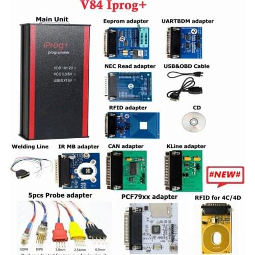 V84 Iprog+ Iprog Pro Programmer Support IMMO + Mileage Correction + Airbag Reset Replace Carprog Digiprog III Tango