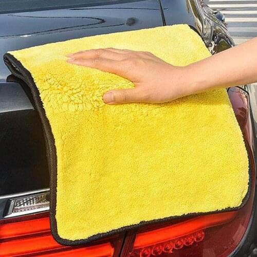 4Pcs Car Wash Towel Automotive Double-Sided Corals Fleece Absorbent Towel Glass Cleaning Cloth Skin-friendly