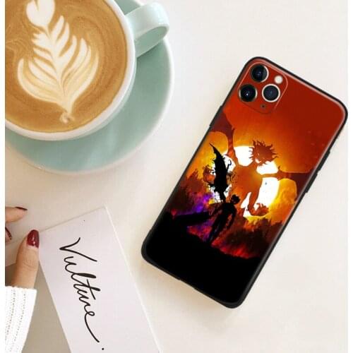 Asta Black Clover anime manga silicone Phone Case FOR iPhone Se 6 6s 7 8 Plus X Xr Xs 11 12 Mini Pro Max Glass Cover Shell