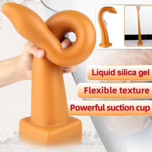 Super Long Anal Plug Silicone Big Butt Plug Animal Dildo G spot Stimulation Prostate Massage Erotic Anal Sex Toy For Men Woman