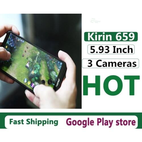 Global Rom Honor 7X Android Phone 5.93" Screen 2160x1080 Android 7.0 Fingerprint 16MP+8MP+2MP Kirin 659 Multi Languages New