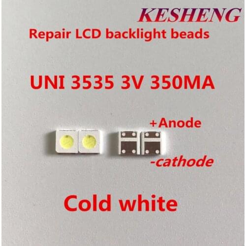 UNI 3537 3535 1 W LED Chip-2 90LM 3 v Cool White Backlit LCD High Power LED for TV Applications 1500PCS