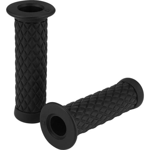 1 Pair 22mm Universal Motorcycle Hand Grips Antiskid Sport Rubber Handlebar Hand Grip Bar End Motorcycle Bike Cafe Racer