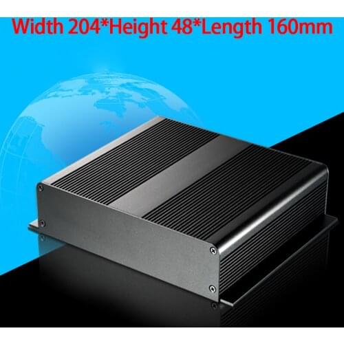 KYYSLB 204*48*160mm Split Type Power Amplifier with Ears Chassis Car Amplifier Aluminum Alloy Profile Case Shell Aluminum Box