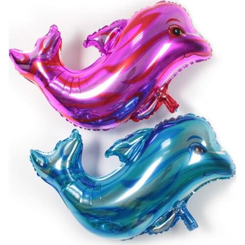 Aluminum foil balloon baby ocean theme birthday party aluminum foil balloon 3D baby dolphin party children birthday party balloo