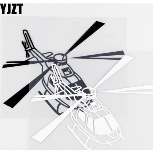 YJZT 15X11.5CM Helicopter Army Air Force Aircraft Decorative Personality Car Sticker Vinyl Decals Black / Silver 10A-0276