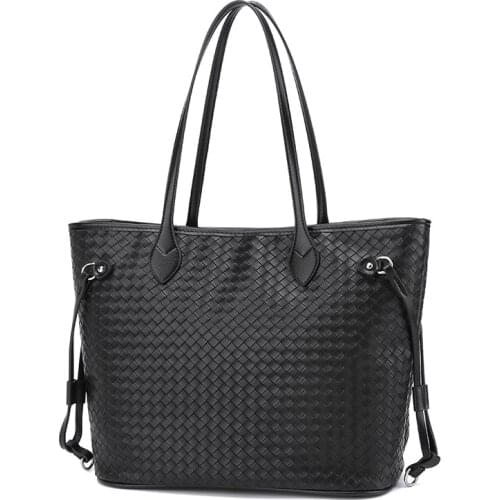 Womens Bags 2020 Female Handbags Women Shoulder Bags Fashion Knit Print Casual Tote Bag Womens Shoulder Computer Pocket Bag