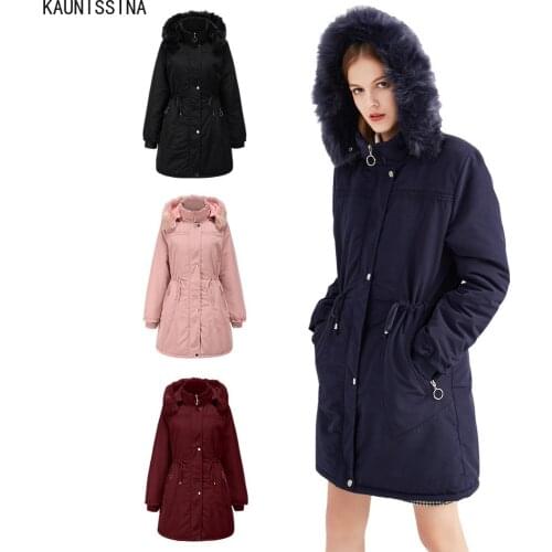 Womens Winter Jacket Oversized Long Coat Female Fashion Casual Parkas Warm Hooded Overcoat Ladies Fleece Padded Thick Jacket