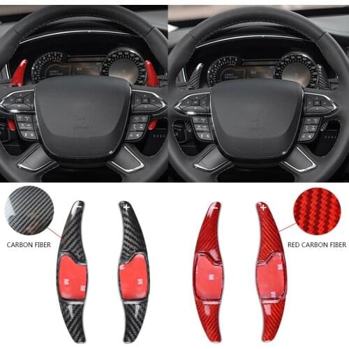 For Ford Mondeo Taurus 2pcs Real Carbon Fiber Car Accessory Steering Wheel Shift Paddle