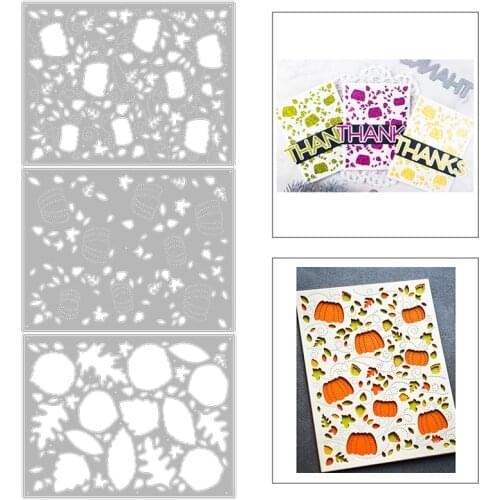 2020 New Halloween Rectangle Background Pumpkin Layered Metal Cutting Dies For DIY Cut Paper Making Card Scrapbooking NO Stamps