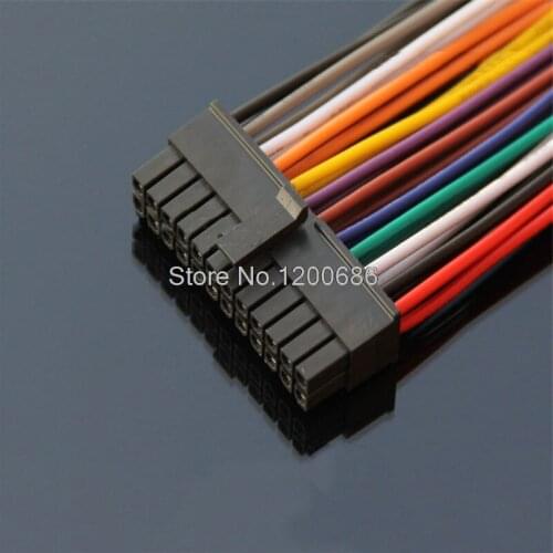 24PIN 18AWG 30CM 5557 Micro-Fit 4.2 Mini-Fit Jr. Receptacle Housing 2x12pin 39012240 24 pin Molex4.2 2*12pin 24p wire harness