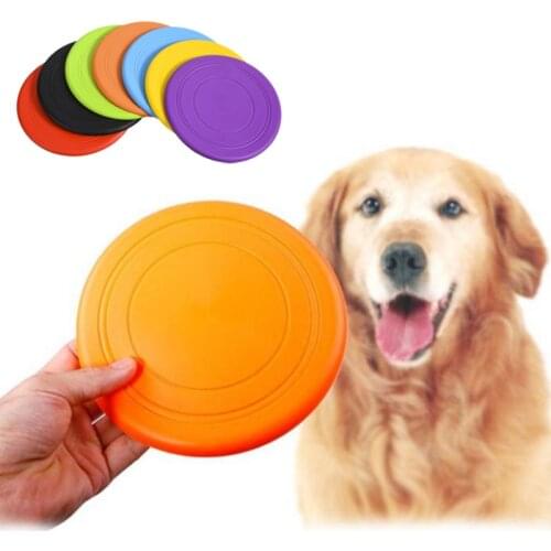 7 Colors Puppy Medium Dog Flying Disk Safety TPR Pet Interactive Toys for Large Dogs Golden Retriever Shepherd Training Supplies