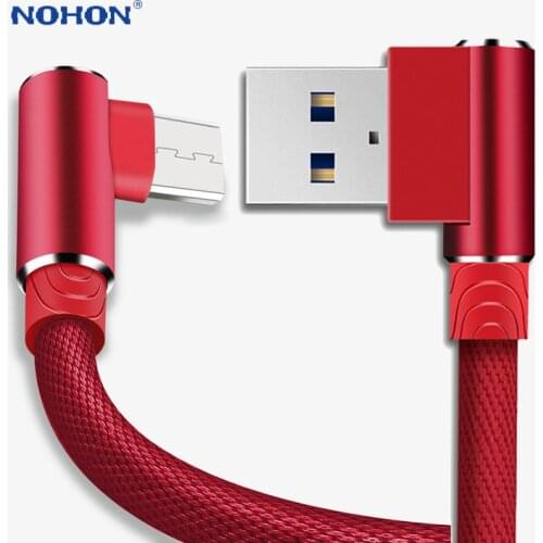 90 Degree Micro USB Charger Cable Data Cord For Samsung S7 Huawei LG Xiaomi Redmi Note 4 4X Android Microusb 1m 2m 3m Phone Wire