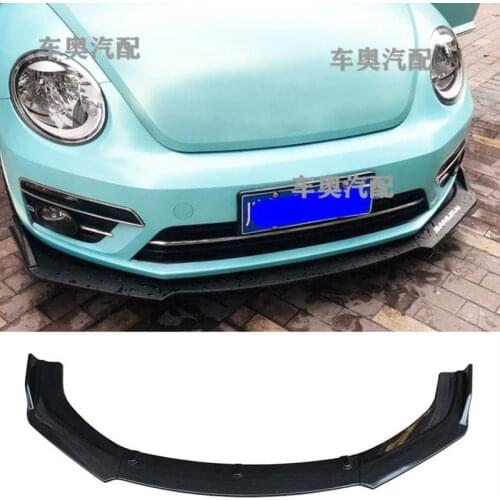 Applicable To For Volkswagen Beetle Accessories 3Pcs Car Front Bumper Split Lip Body Kit Spoiler Racing Diffuser Deflector