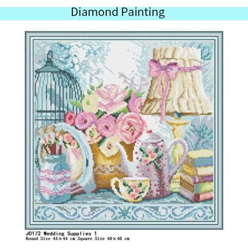 Diamond Painting 5D DIY Wedding Supplies Full Drill Square Round Home Decoration Art Special Shaped Diamond Embroidery Kit Tools