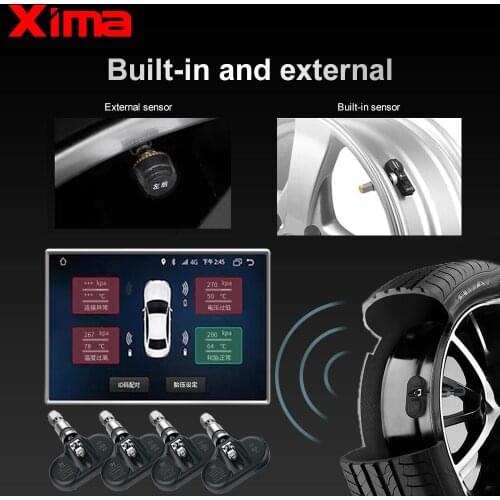 XIMA USB TPMS Tire Pressure Monitoring System Display Alarm System For Android Car Radio Player Android Navig gps 2 din dvd