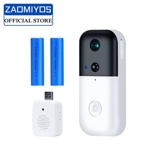 GODOOROS 1080P Wireless Video Doorbell Visual Real-time Intercom WiFi Door Bell PIR Detection Night Vision Intelligent Security