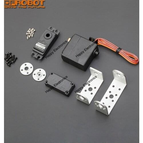 DFRobot 100% Genuine DF15RMG 20kg 170 degrees most powerful standard Servo Tilt Kit, 5~7.4V 0.16 sec / 60 degrees for Robots
