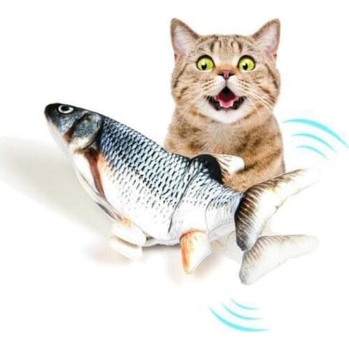 Moving Cat Kicker Fish Toy Realistic Tiny Tuna Flopping Fish Kitten Dog Pet Toy Interactive Fun Toy for Cat Exercise Playing